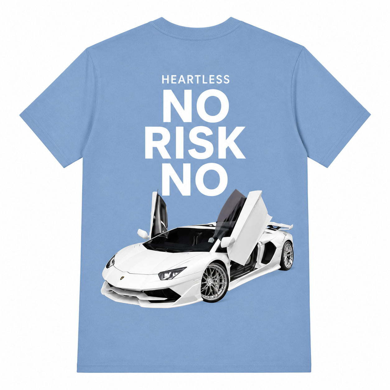 Heartless "No Risk No Car" T-Shirt (Blue Version)