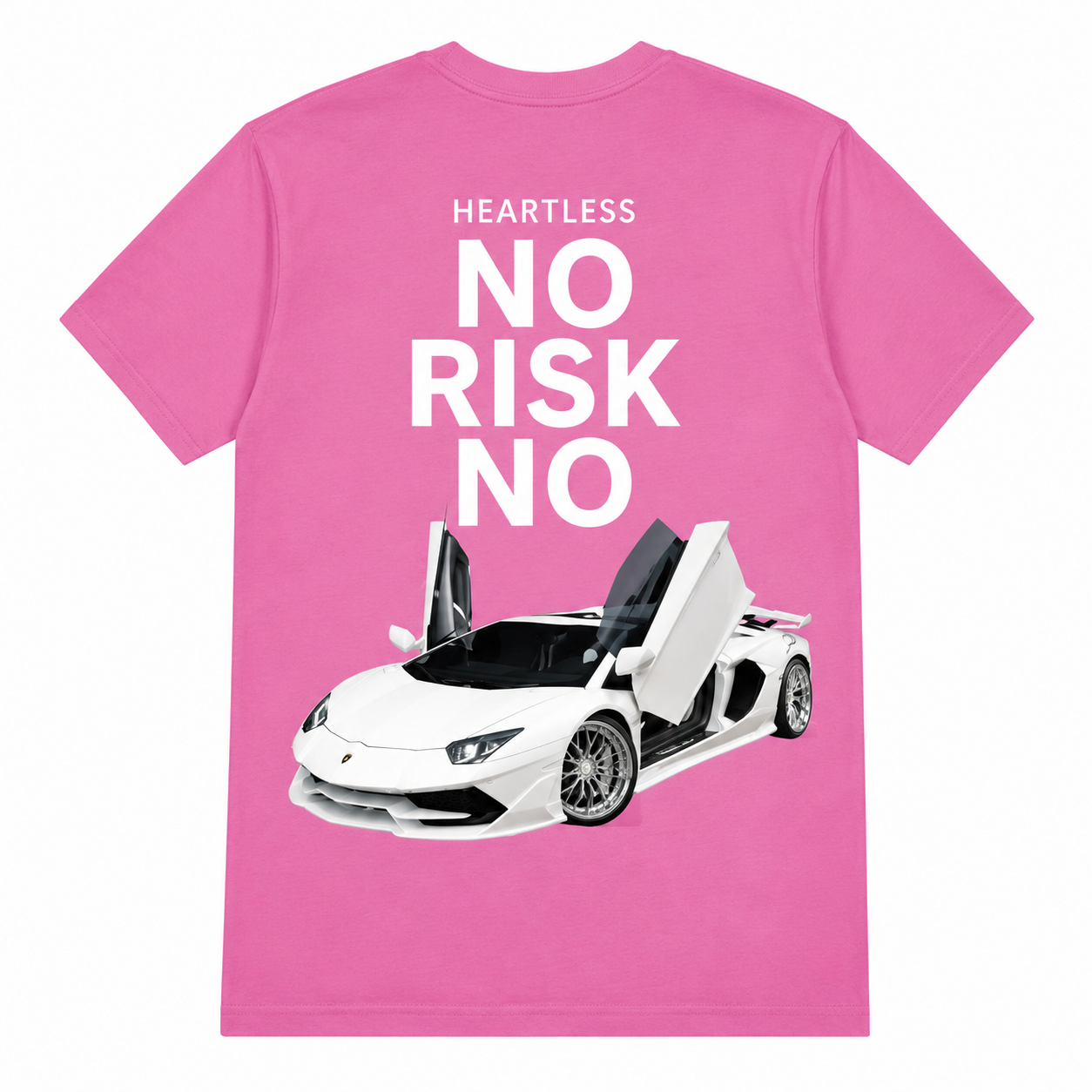 Heartless "No Risk No Car" T-Shirt (Pink Version)