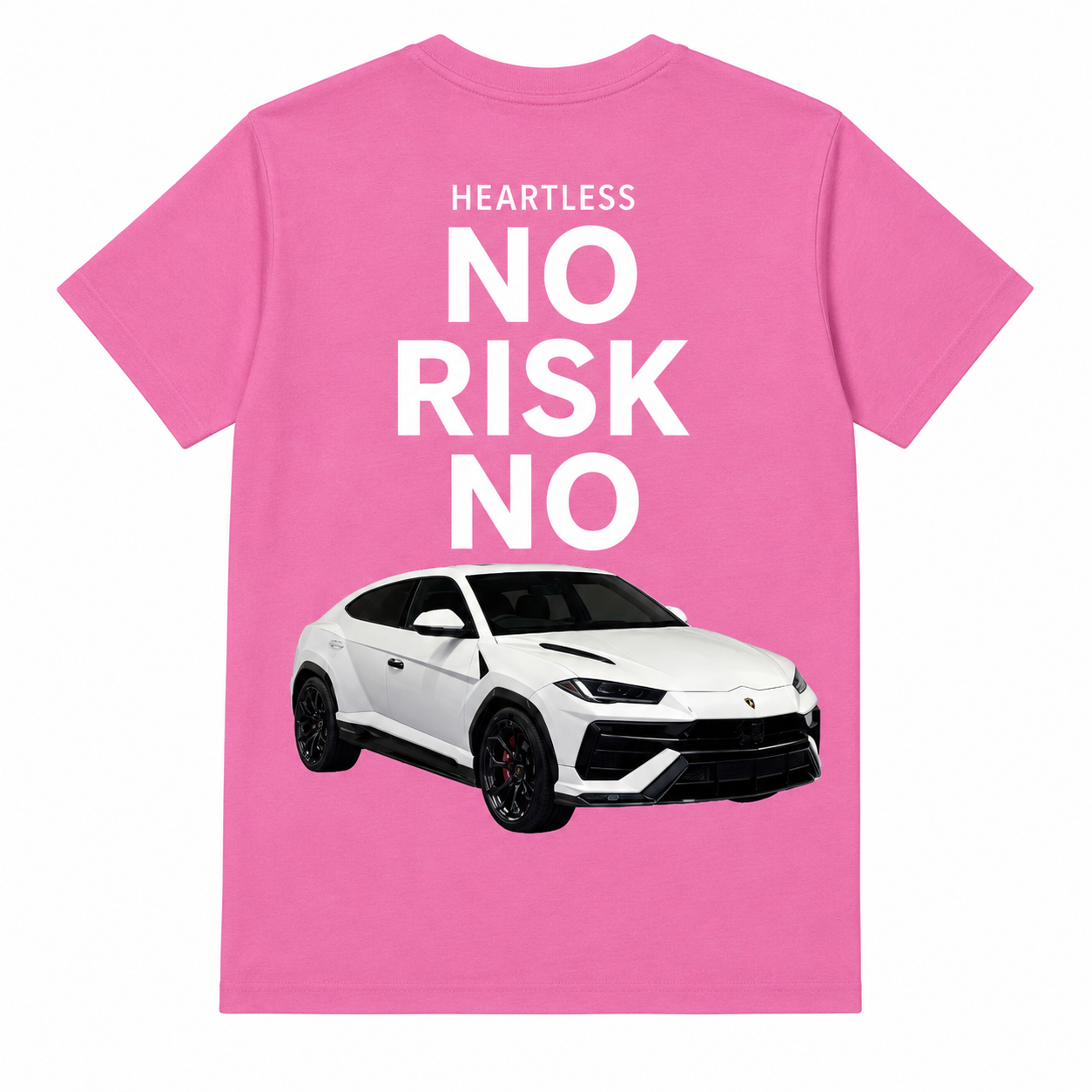 Heartless "No Risk No Car" T-Shirt (Pink Version)